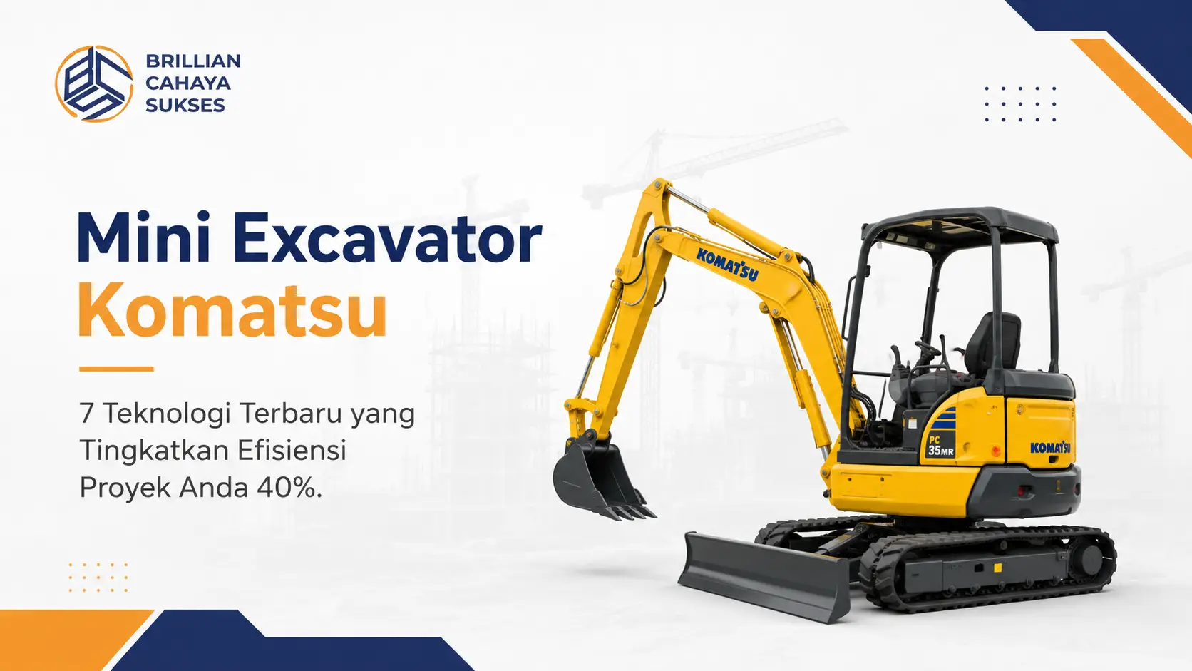 Mini Excavator Komatsu 7 Teknologi Terbaru yang Tingkatkan Efisiensi Proyek Anda 40%