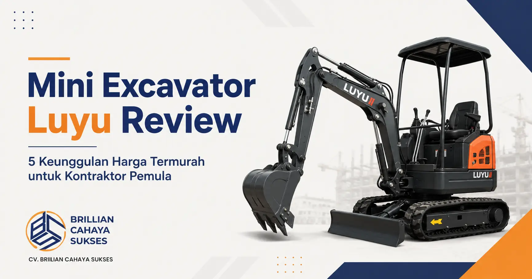Mini Excavator Luyu Review 5 Keunggulan Harga Termurah untuk Kontraktor Pemula