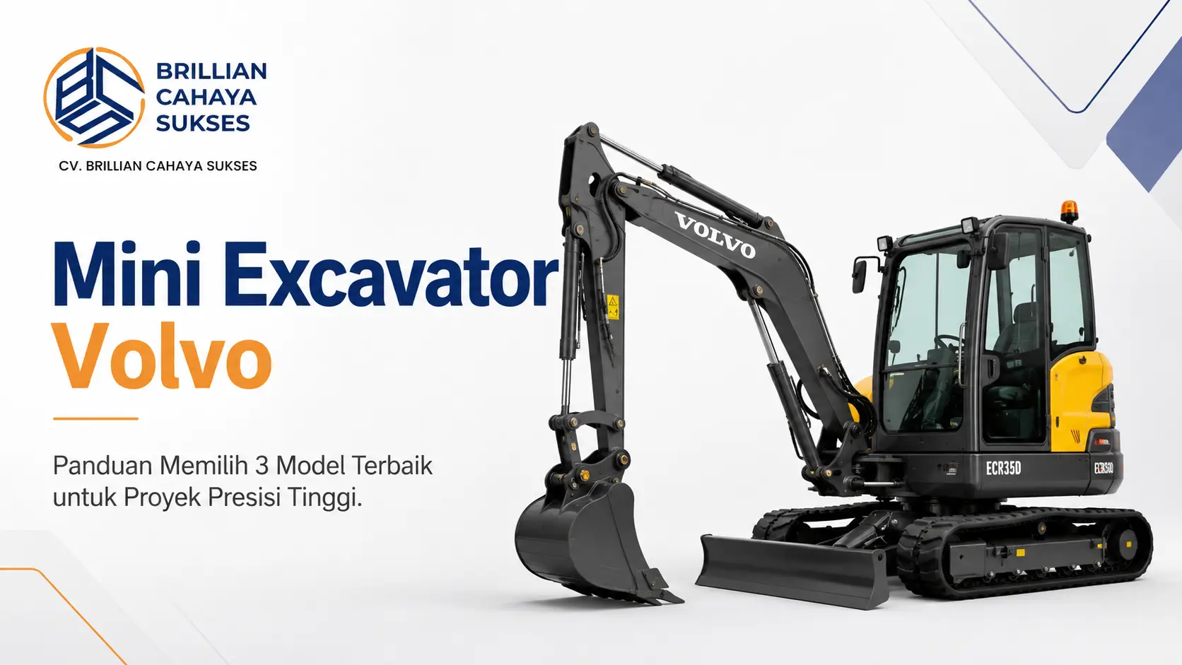 Mini Excavator Volvo Panduan Memilih 3 Model Terbaik untuk Proyek Presisi Tinggi