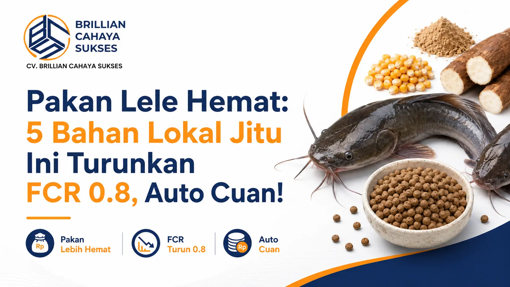 Pakan Lele Hemat: 5 Bahan Lokal Jitu Ini Turunkan FCR 0.8, Auto Cuan!
