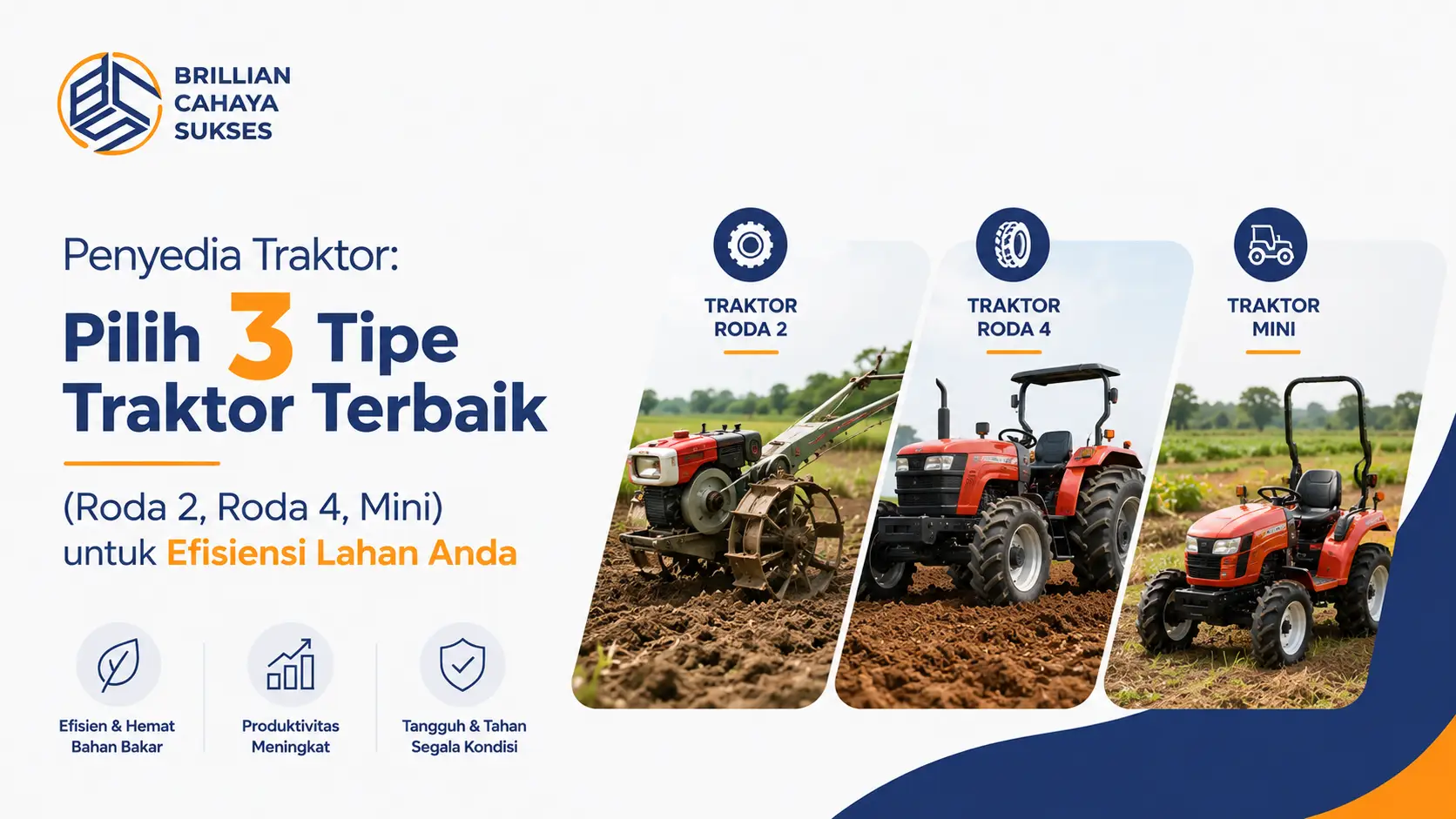 Penyedia Traktor: Pilih 3 Tipe Traktor Terbaik (Roda 2, Roda 4, Mini) untuk Efisiensi Lahan Anda