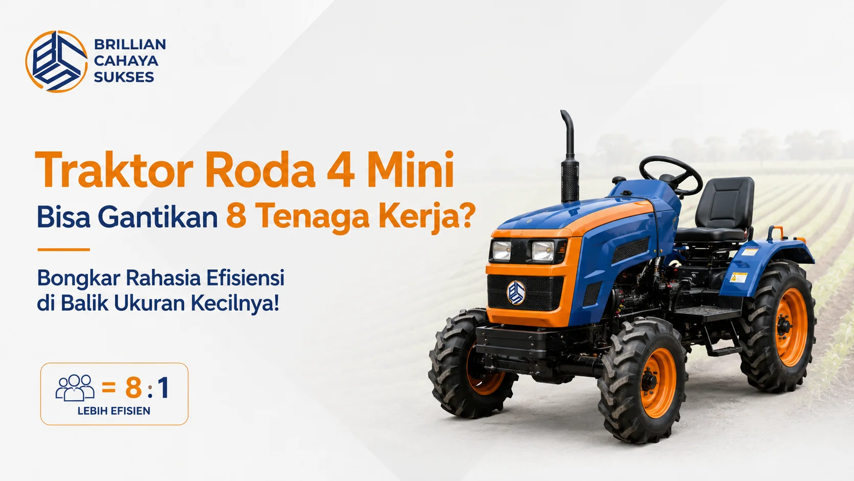 Traktor Roda 4 Mini Bisa Gantikan 8 Tenaga Kerja Bongkar Rahasia Efisiensi di Balik Ukuran Kecilnya!