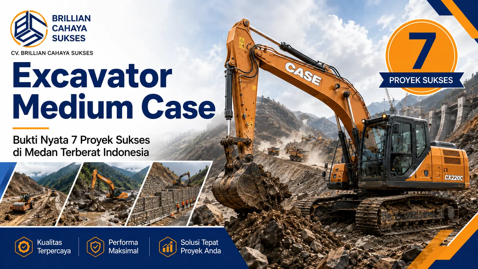 Excavator Medium Case Bukti Nyata 7 Proyek Sukses di Medan Terberat Indonesia