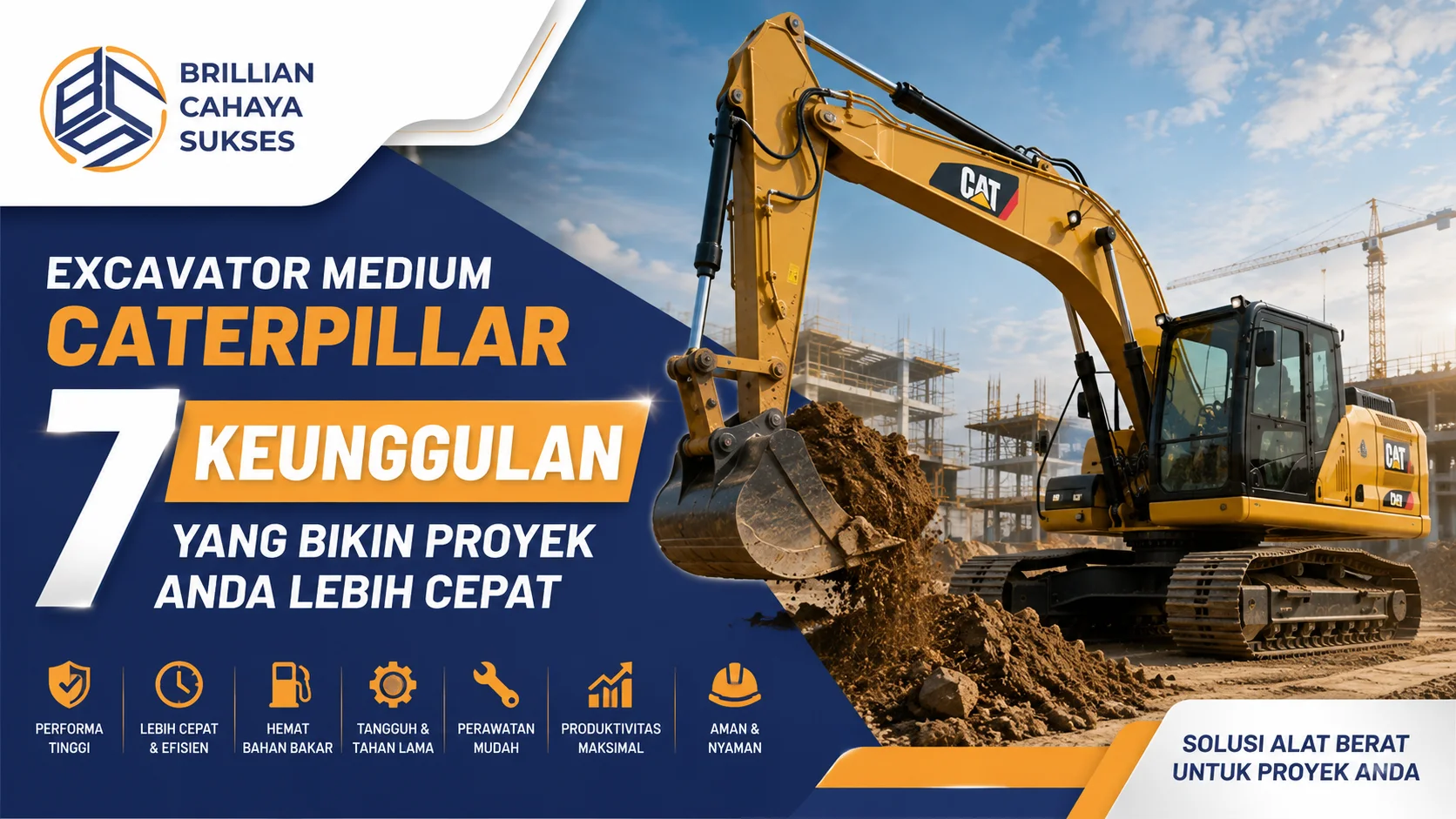 Excavator Medium Caterpillar 7 Keunggulan yang Bikin Proyek Anda Lebih Cepat