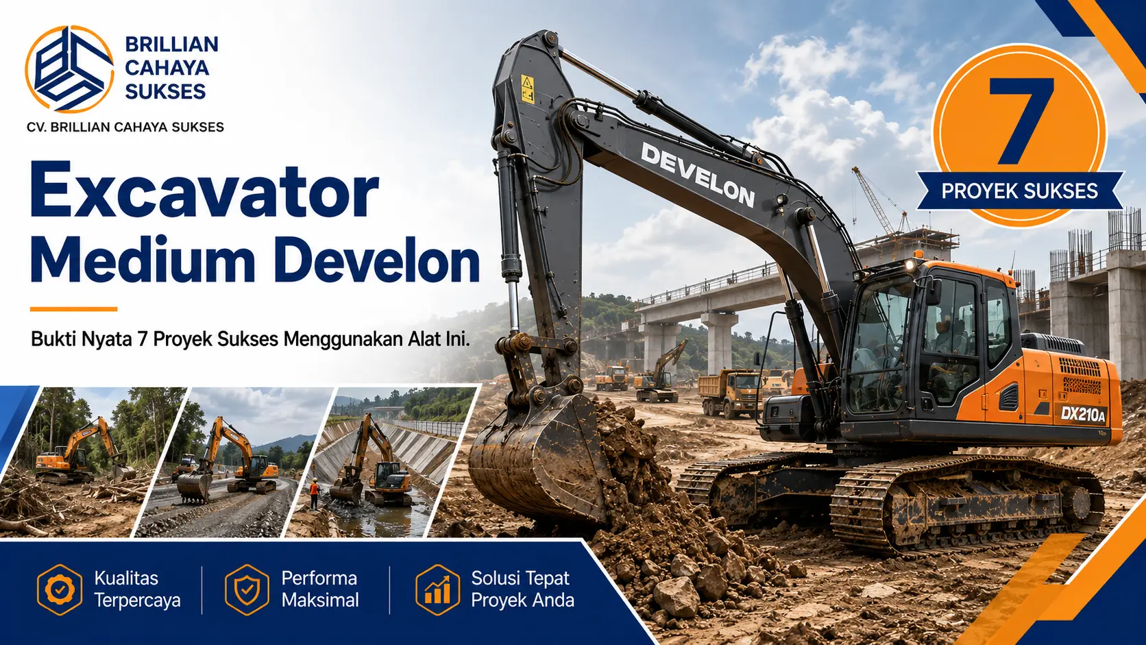 Excavator Medium Develon Bukti Nyata 7 Proyek Sukses Menggunakan Alat Ini