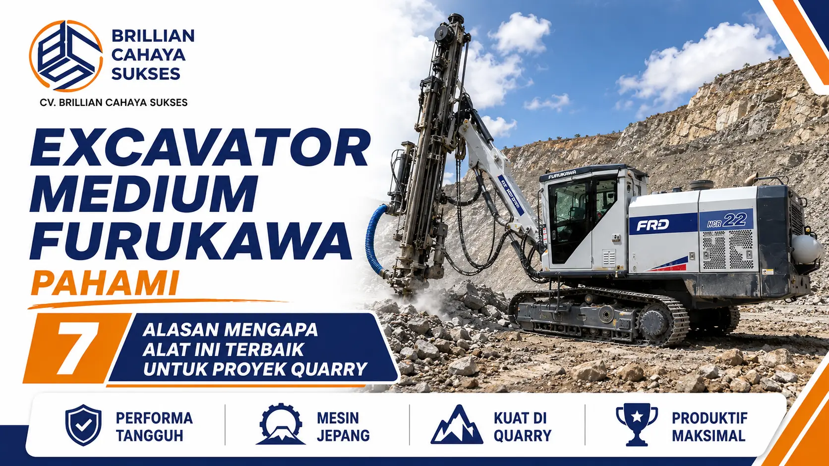 Excavator Medium Furukawa Pahami 7 Alasan Mengapa Alat Ini Terbaik untuk Proyek Quarry