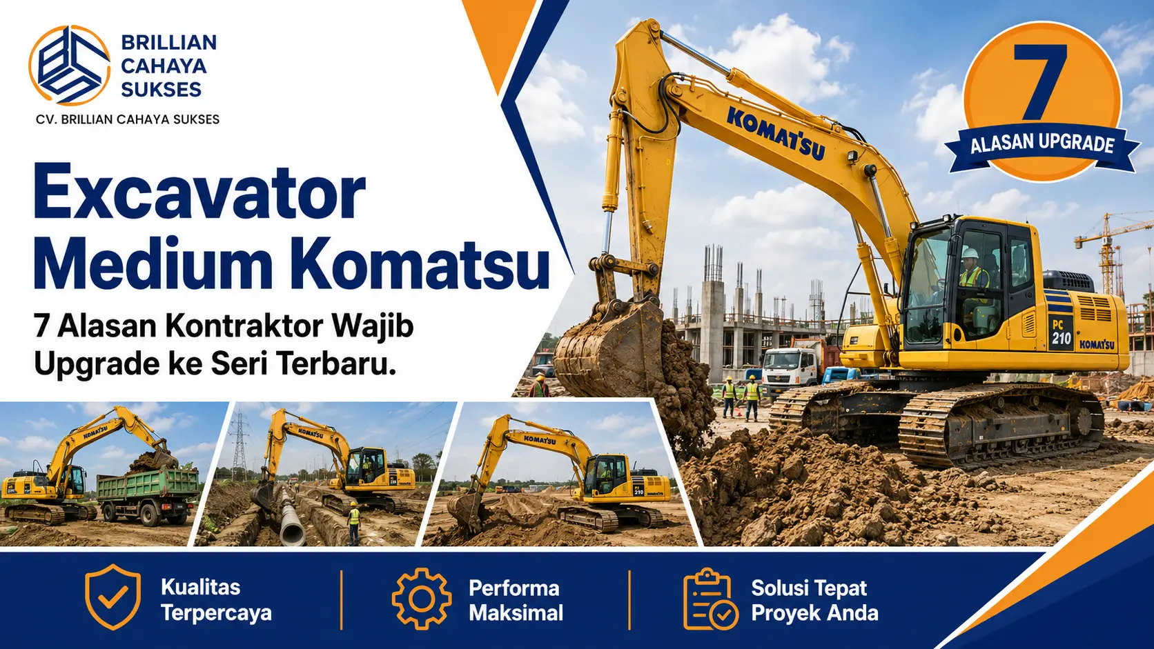 Excavator Medium Komatsu 7 Alasan Kontraktor Wajib Upgrade ke Seri Terbaru