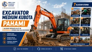 Excavator Medium Kubota Pahami 7 Alasan Mengapa Alat Ini Mendominasi Segmen Mini dan Menengah
