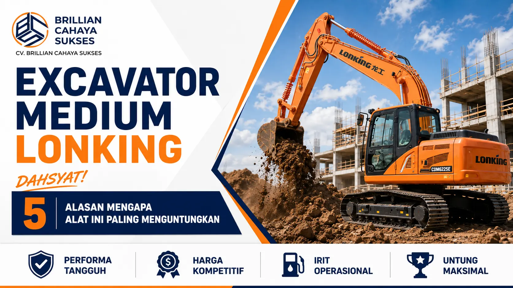 Excavator Medium Lonking Dahsyat Pahami 5 Alasan Mengapa Alat Ini Paling Menguntungkan