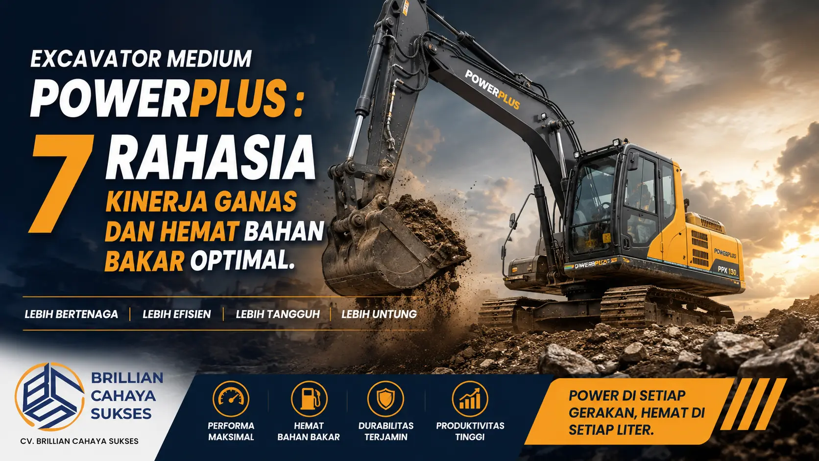 Excavator Medium PowerPlus : 7 Rahasia Kinerja Ganas dan Hemat Bahan Bakar Optimal
