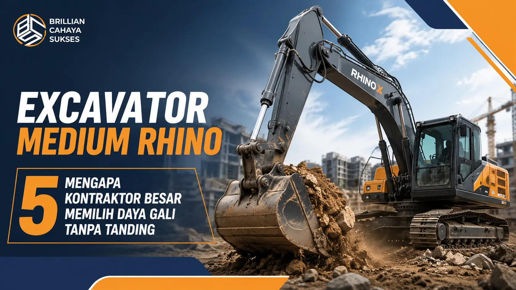 Excavator Medium Rhino Mengapa 5 Kontraktor Besar Memilih Daya Gali Tanpa Tanding