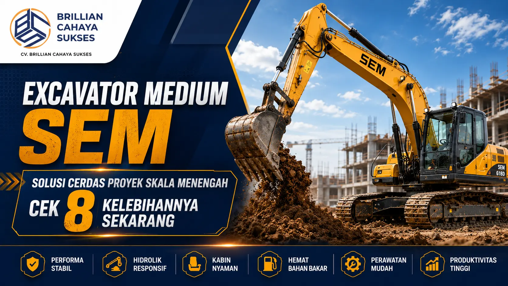 Excavator Medium SEM Solusi Cerdas Proyek Skala Menengah Cek 8 Kelebihannya Sekarang
