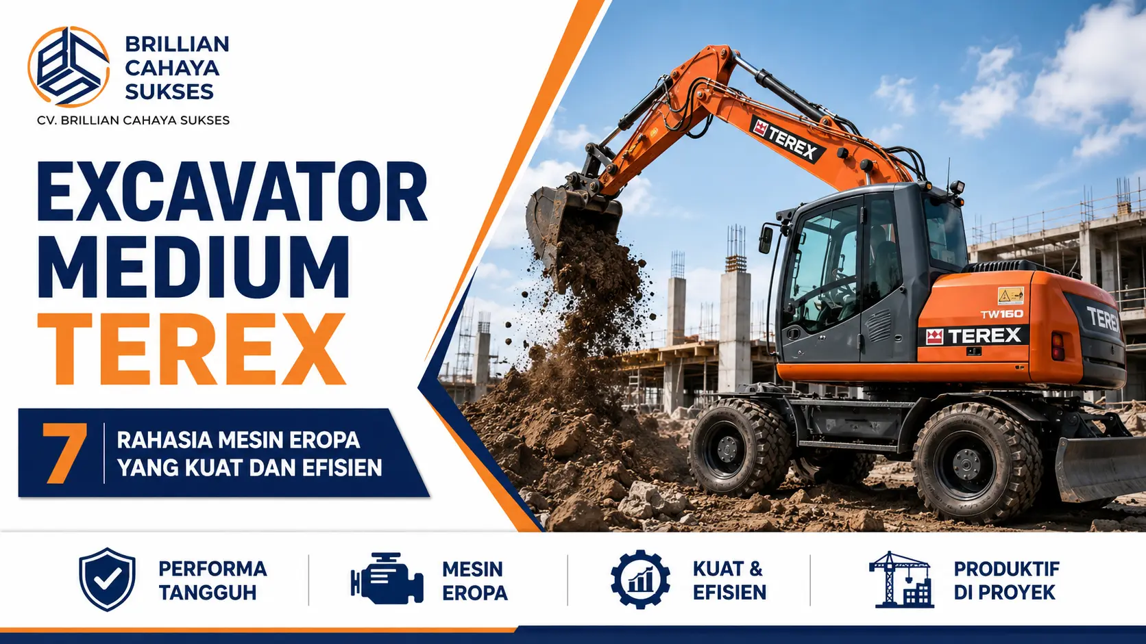 Excavator Medium Terex Bongkar 7 Rahasia Mesin Eropa yang Kuat dan Efisien