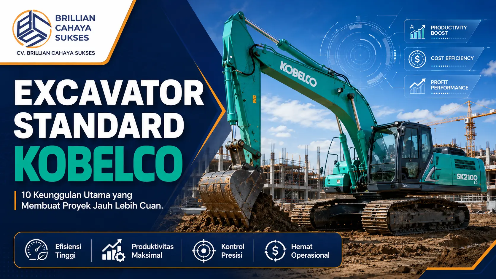 Excavator Standard Kobelco 10 Keunggulan Utama yang Membuat Proyek Jauh Lebih Cuan