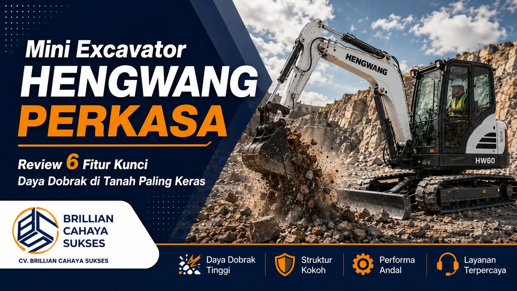 Mini Excavator Hengwang PERKASA Review 6 Fitur Kunci Daya Dobrak di Tanah Paling Keras
