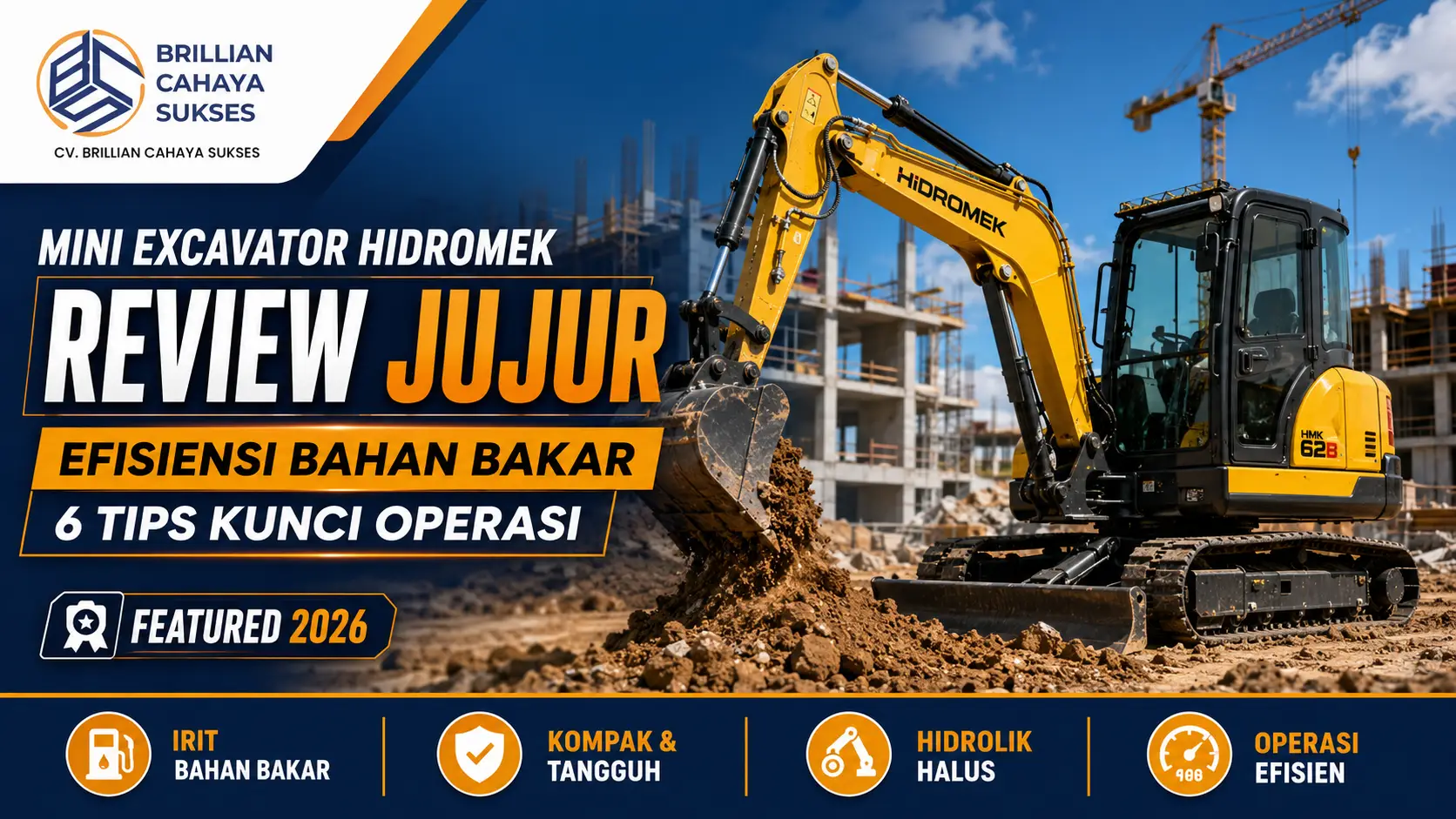 Mini Excavator Hidromek Review Jujur Efisiensi Bahan Bakar dan 6 Tips Kunci Operasi