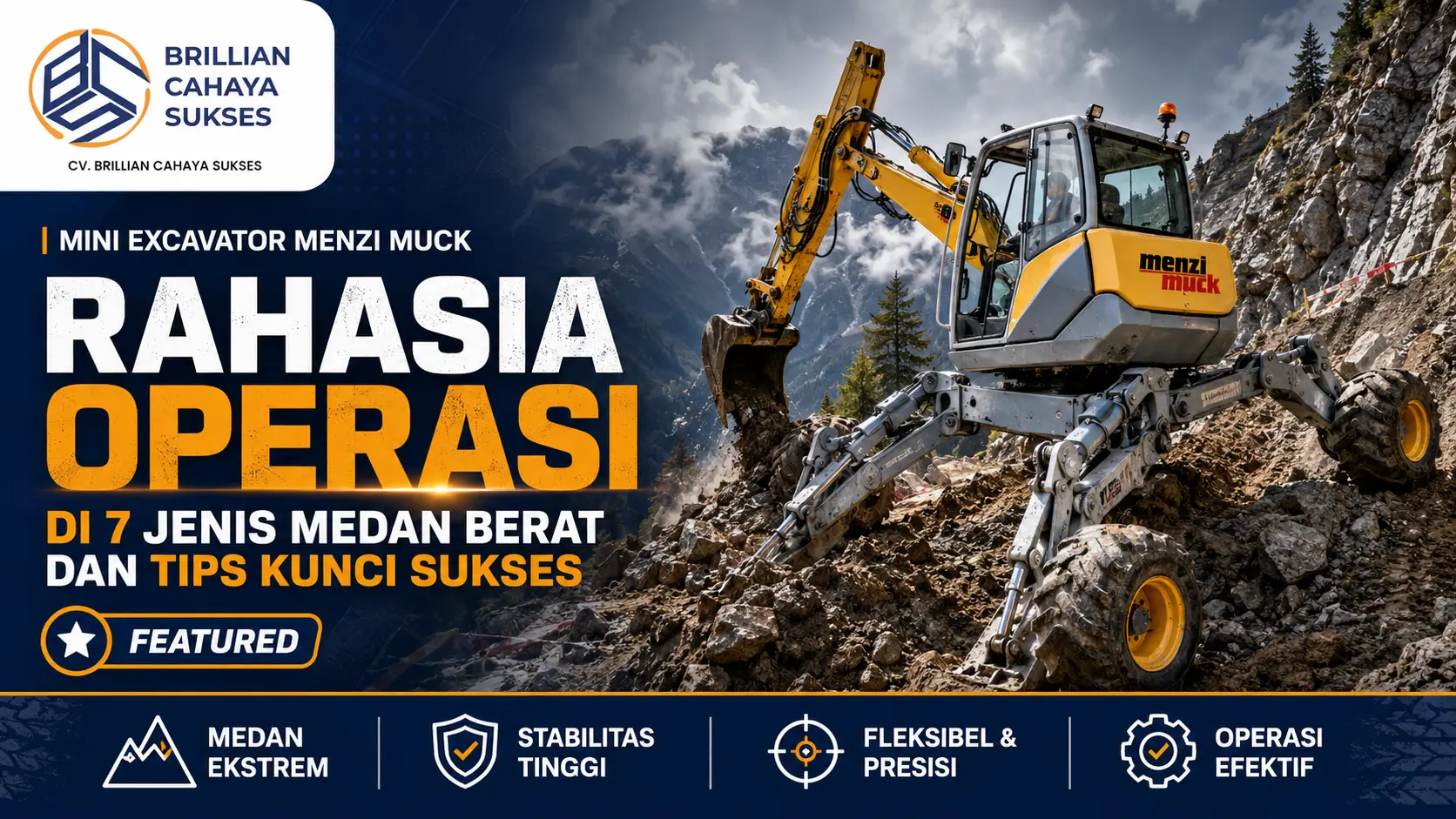 Mini Excavator Menzi Muck Rahasia Operasi di 7 Jenis Medan Berat dan Tips Kunci Sukses