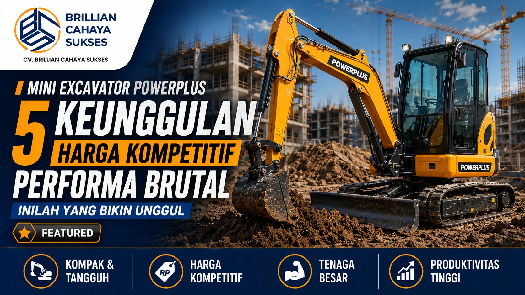 Mini Excavator PowerPlus Inilah 5 Keunggulan yang Bikin Harga Kompetitif Tapi Performa Brutal