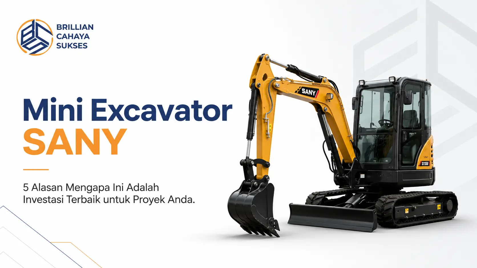 Mini Excavator SANY 5 Alasan Mengapa Ini Adalah Investasi Terbaik untuk Proyek Anda