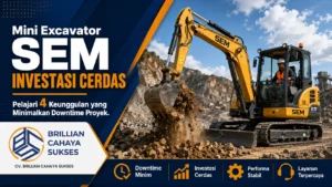Mini Excavator SEM INVESTASI CERDAS Pelajari 4 Keunggulan yang Minimalkan Downtime Proyek