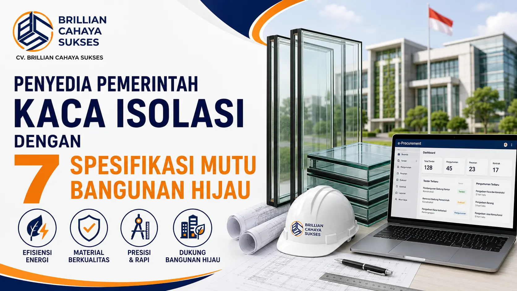 Penyedia Pemerintah Kaca Isolasi dengan 7 Spesifikasi Mutu Bangunan Hijau