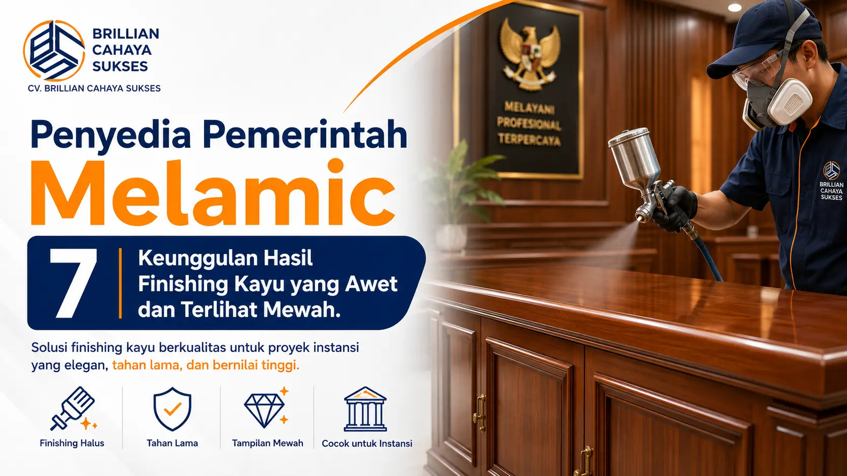 Penyedia Pemerintah Melamic 7 Keunggulan Hasil Finishing Kayu yang Awet dan Terlihat Mewah