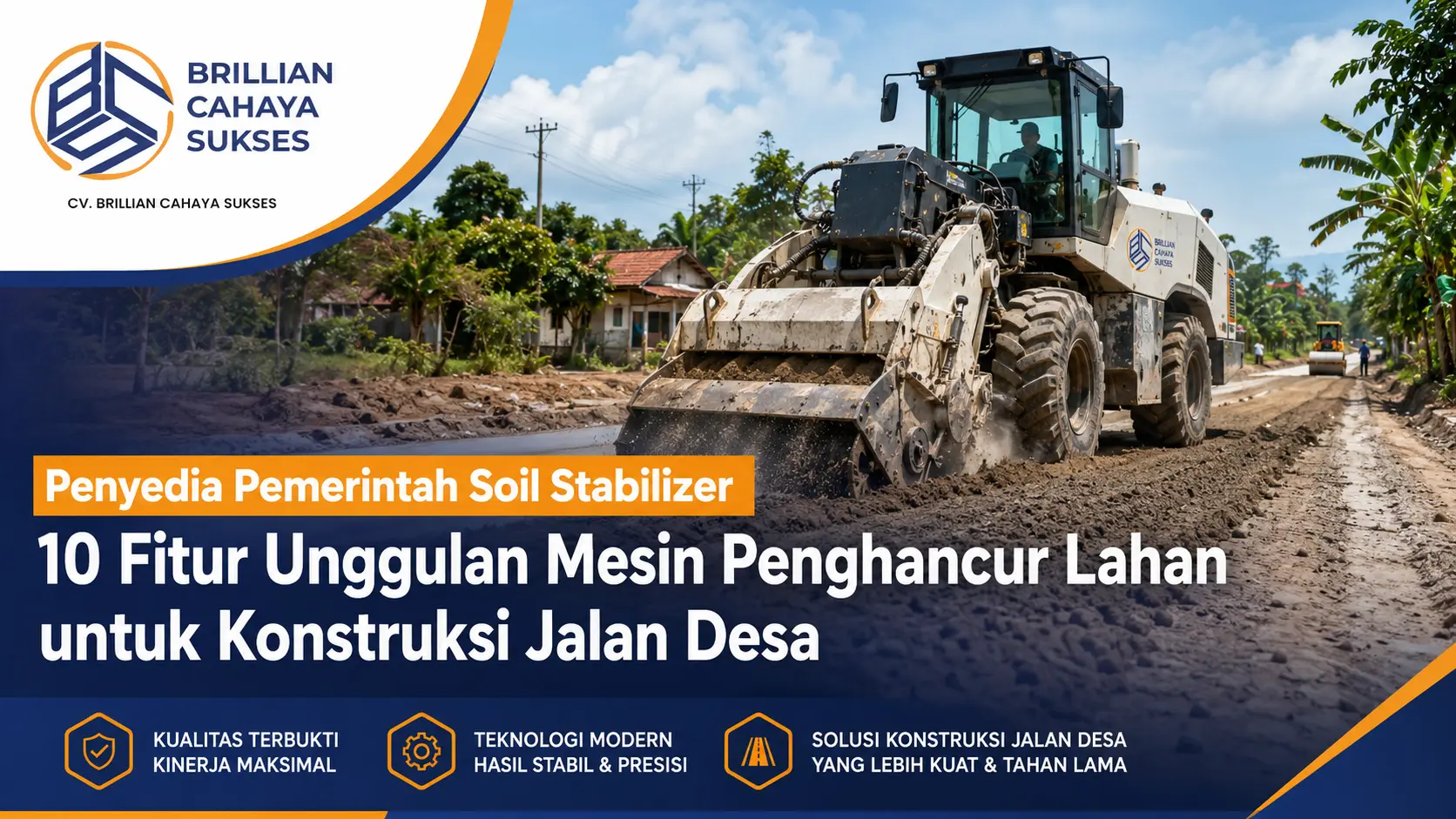 Penyedia Pemerintah Soil Stabilizer 10 Fitur Unggulan Mesin Penghancur Lahan untuk Konstruksi Jalan Desa