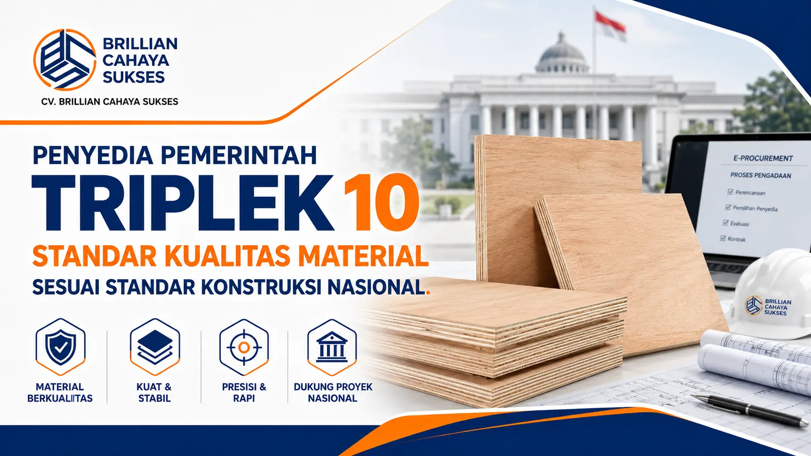 Penyedia Pemerintah Triplek 10 Standar Kualitas Material Sesuai Standar Konstruksi Nasional