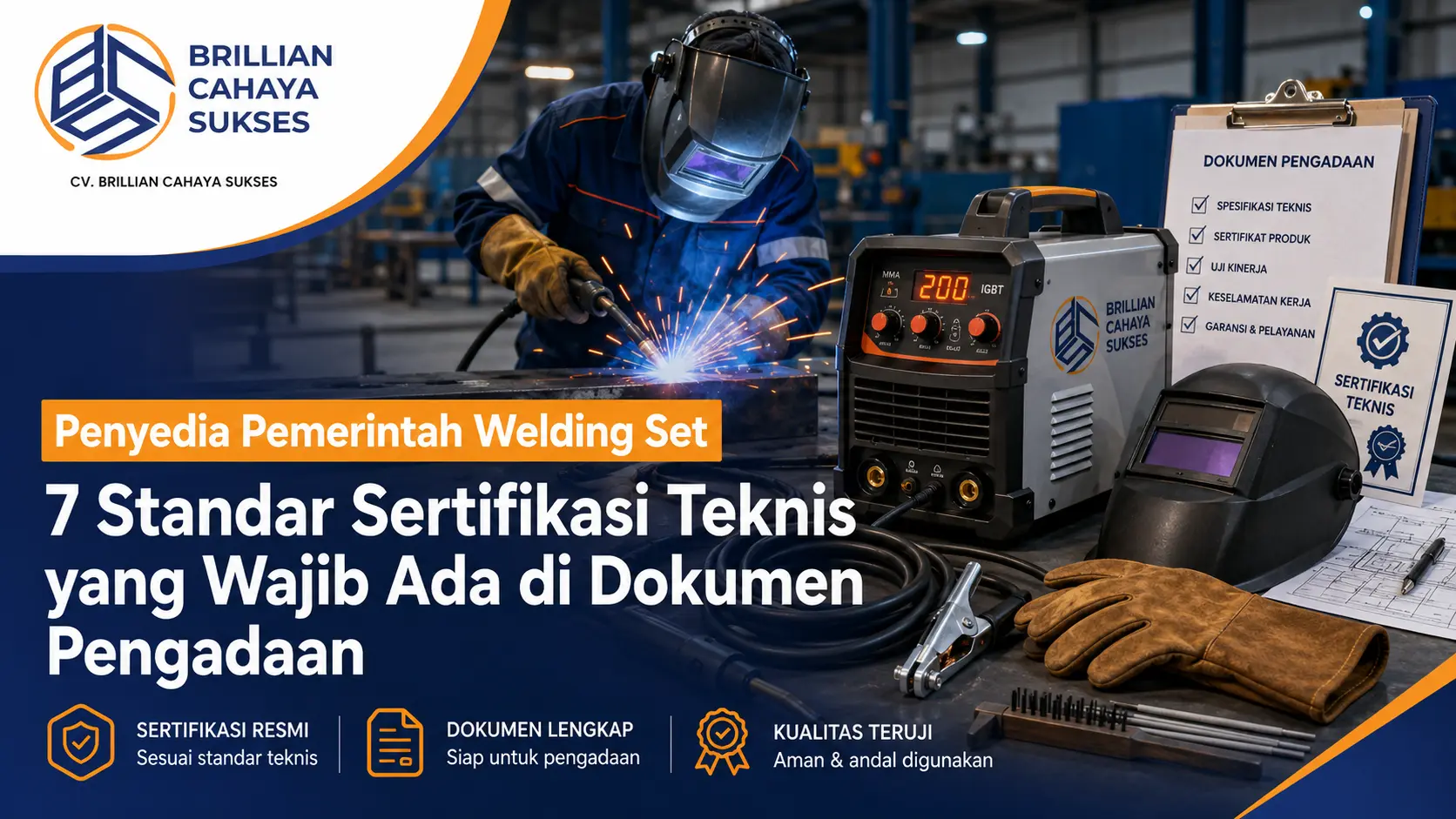 Penyedia Pemerintah Welding Set 7 Standar Sertifikasi Teknis yang Wajib Ada di Dokumen Pengadaan