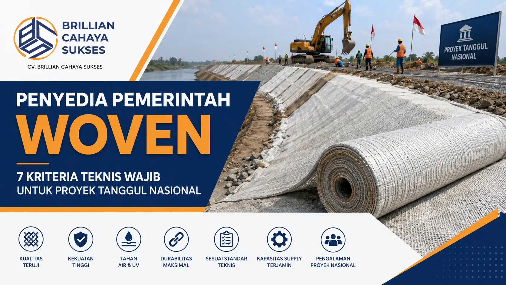 Penyedia Pemerintah Woven 7 Kriteria Teknis Wajib untuk Proyek Tanggul Nasional