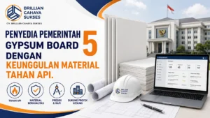Penyedia Pemerintah gypsum board dengan 5 Keunggulan Material Tahan Api
