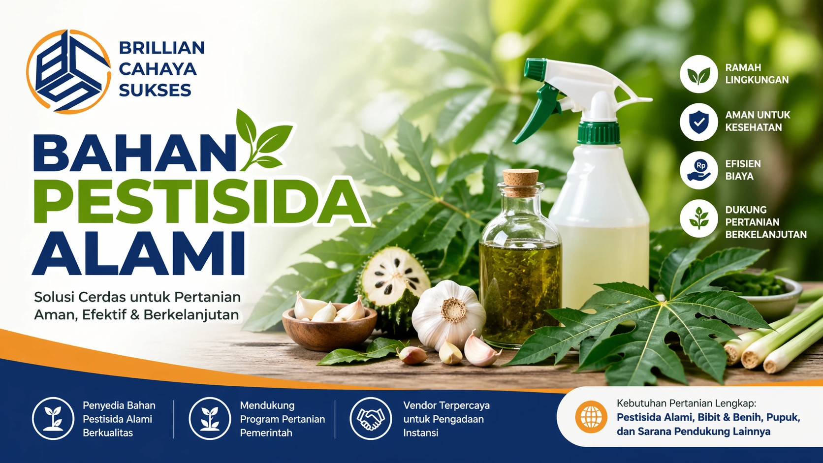 Bahan pestisida alami untuk pertanian ramah lingkungan dan berkelanjutan