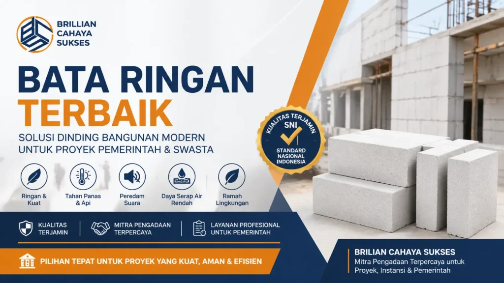 Bata ringan terbaik Brilian Cahaya Sukses untuk proyek pemerintah