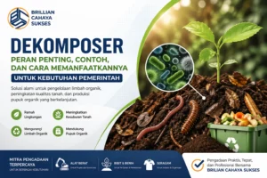 Ilustrasi dekomposer dalam pengelolaan limbah organik pemerintah