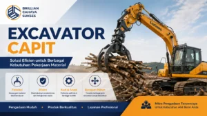 Excavator capit untuk kebutuhan konstruksi dan material handling