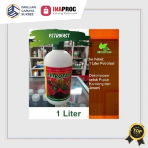 Produk Petrofast 1 liter sebagai contoh fungsi dekomposer untuk pupuk kandang dan jerami