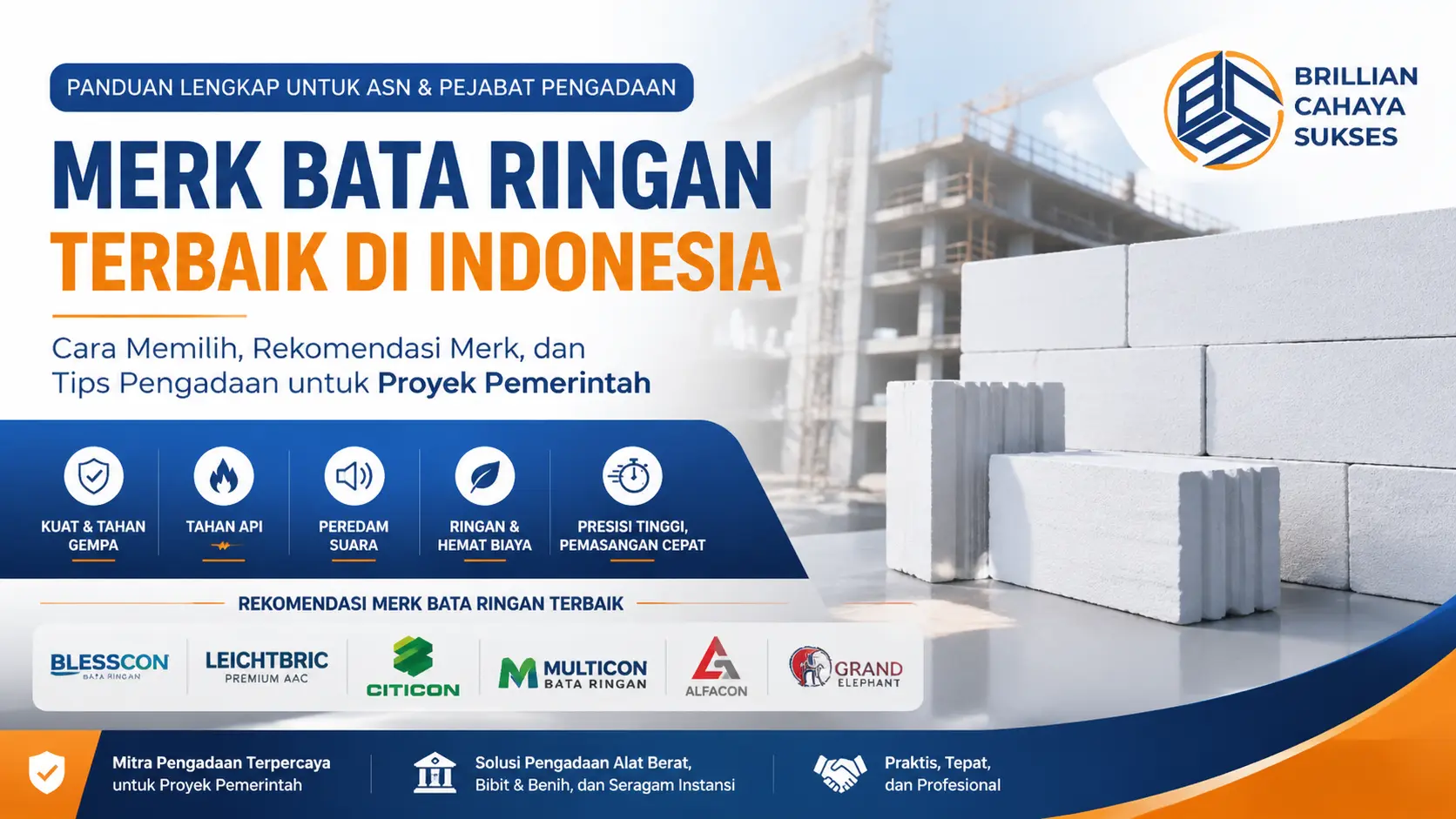 Feature image artikel tentang merk bata ringan terbaik di Indonesia bersama Brilian Cahaya Sukses.