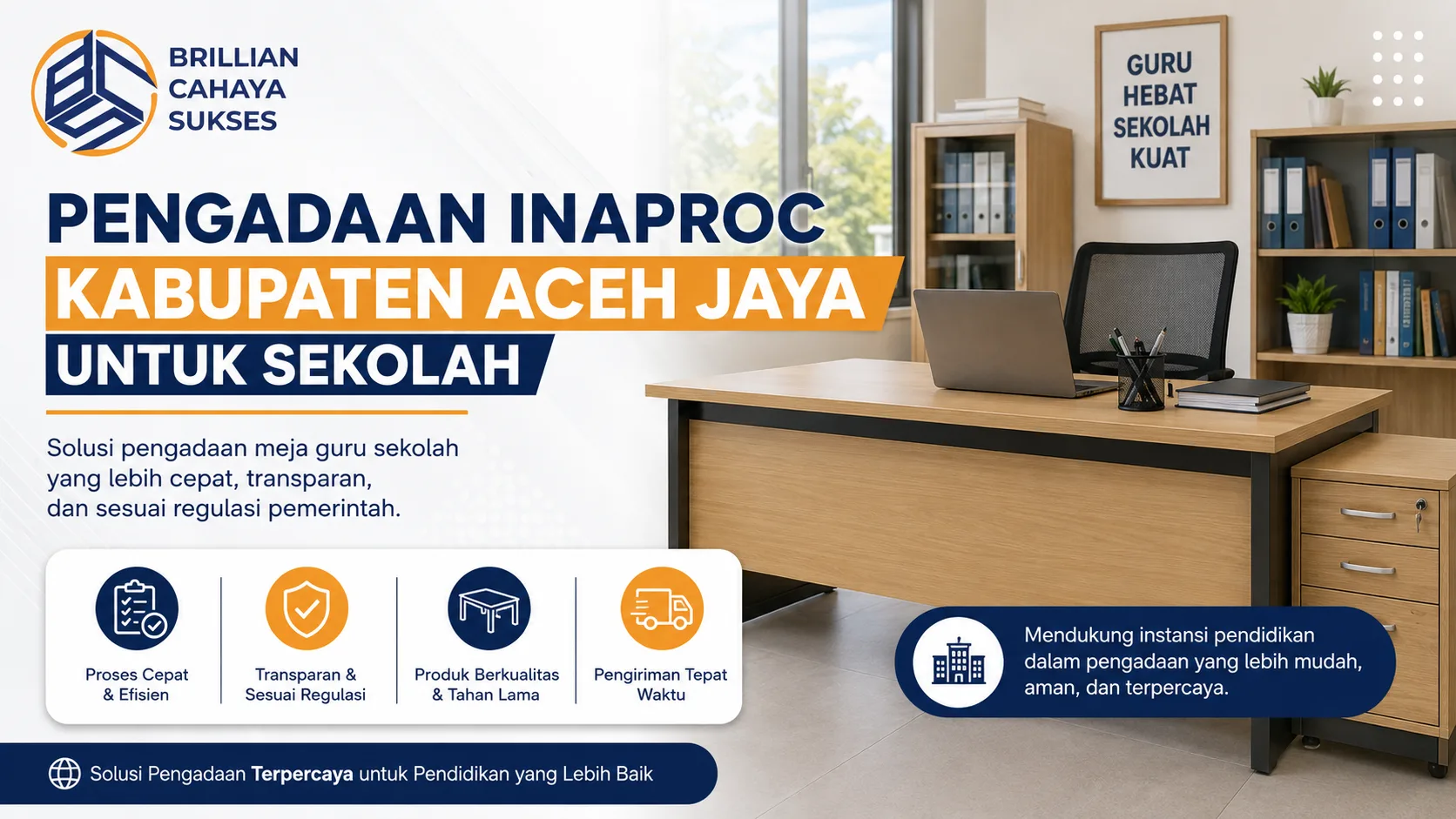 Solusi pengadaan Inaproc Kabupaten Aceh Jaya yang lebih praktis, transparan, dan terpercaya bersama Brillian Cahaya Sukses.