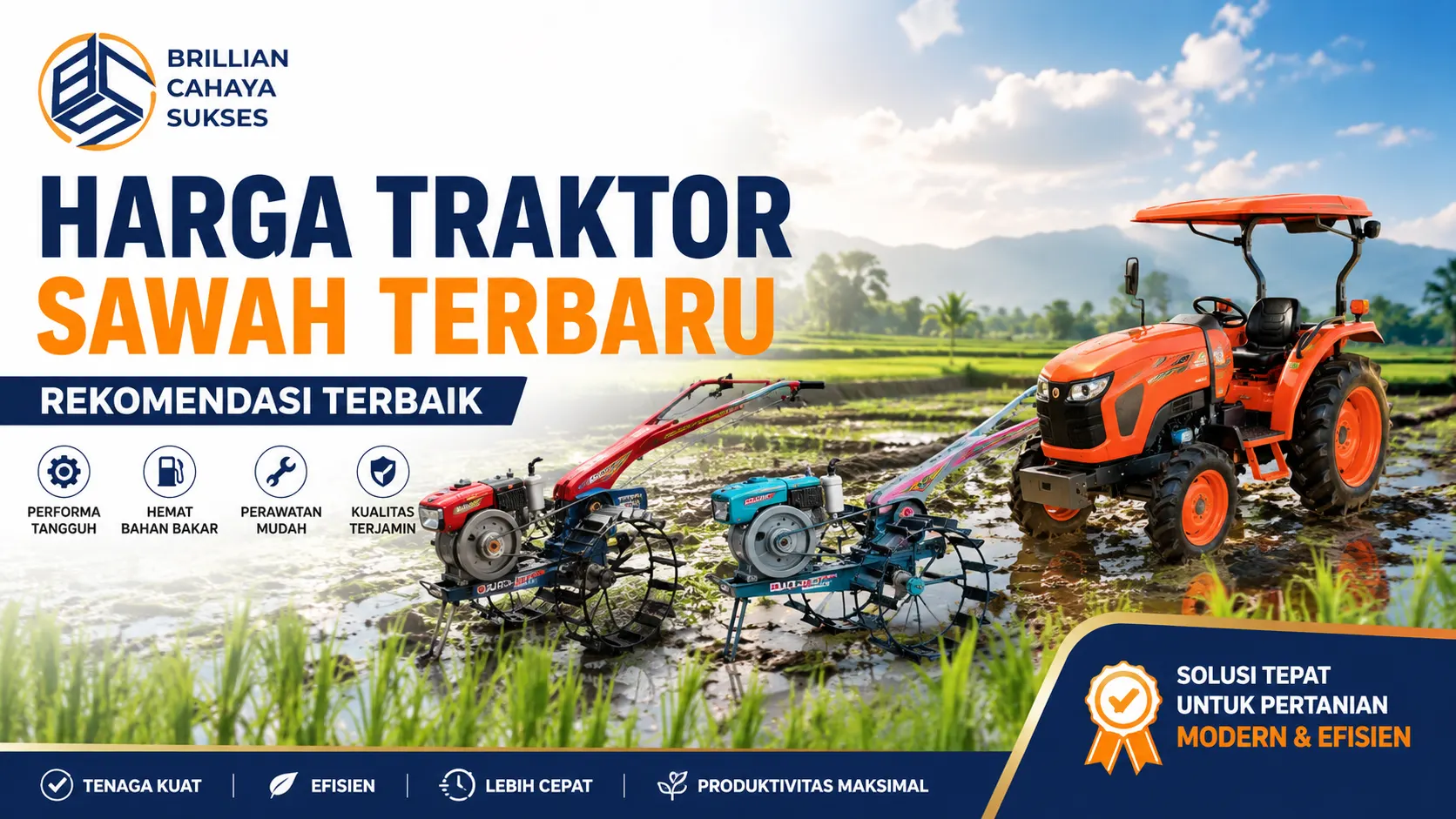 Feature Image Harga Traktor Sawah Terbaru untuk Pertanian Modern