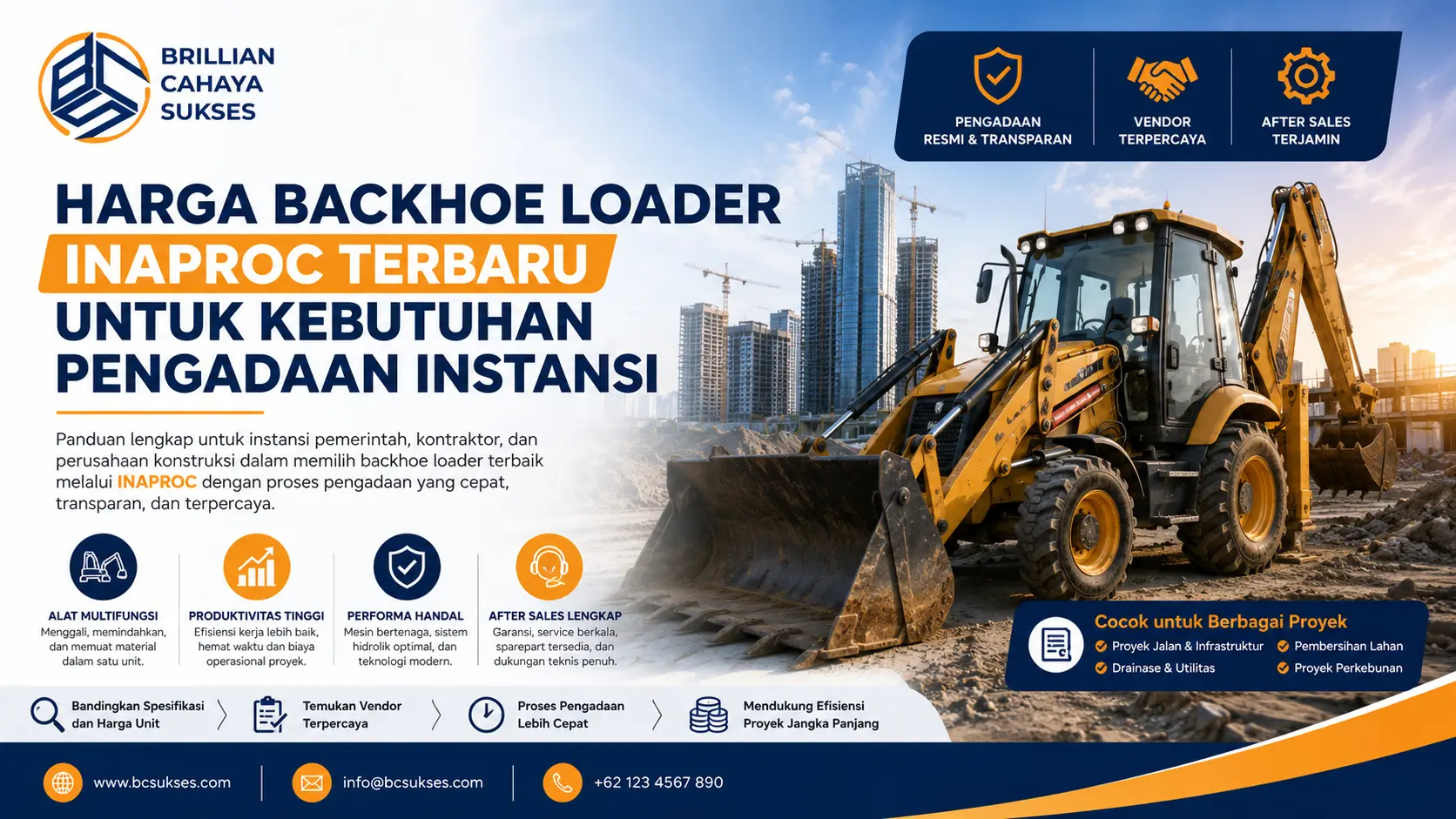 Harga Backhoe Loader Inaproc Terbaru untuk Kebutuhan Pengadaan Instansi