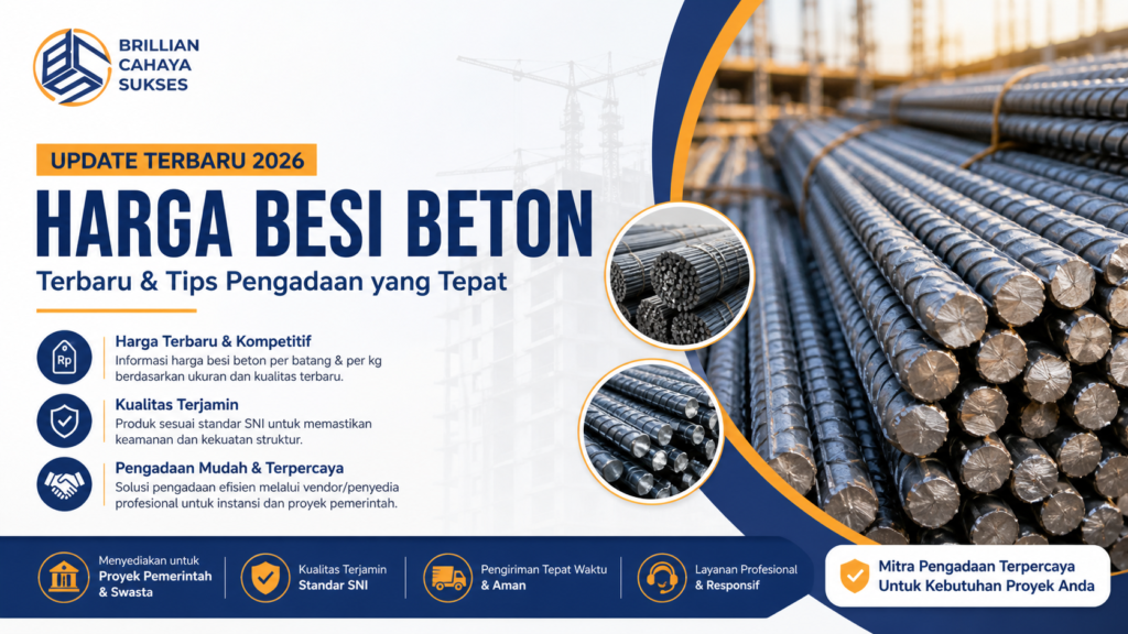 “Harga besi beton terbaru 2026 untuk kebutuhan proyek konstruksi dan pengadaan pemerintah”
