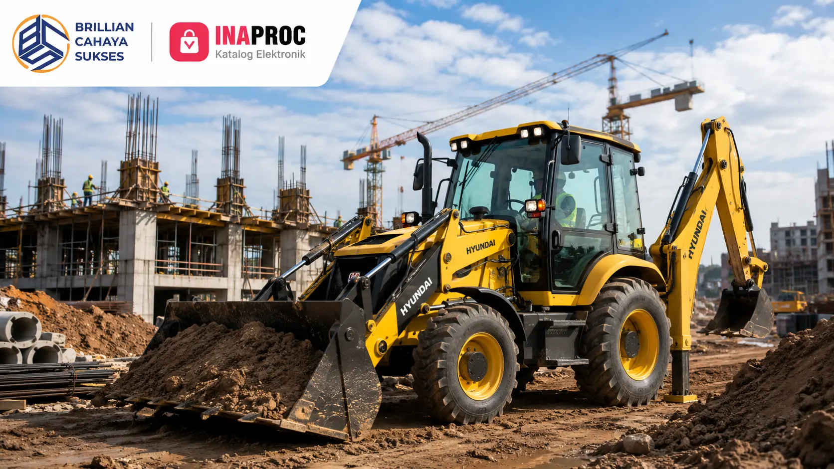 Jenis backhoe loader untuk proyek konstruksi