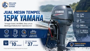 Jual mesin tempel 15PK Yamaha untuk kapal operasional