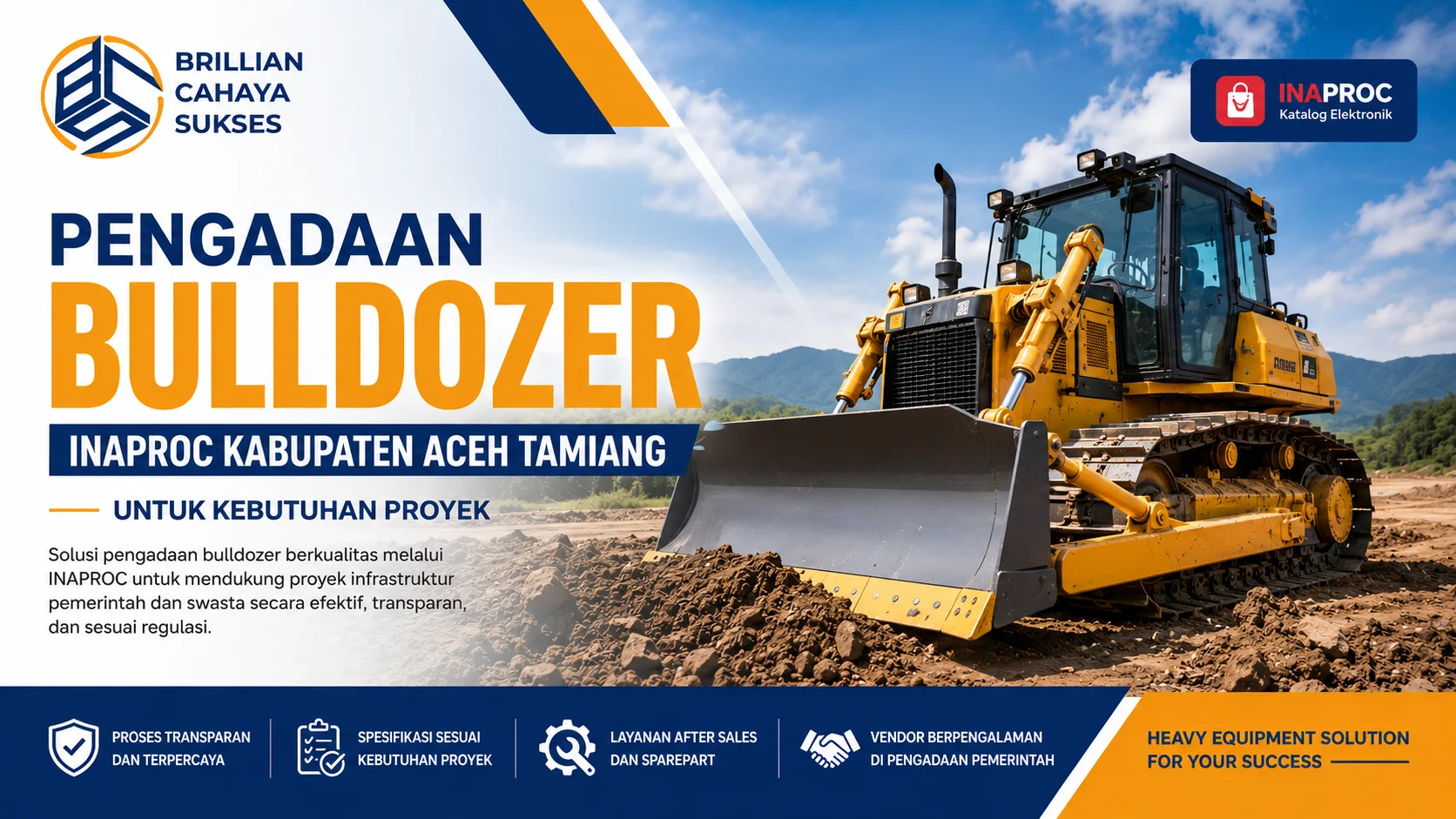 Pengadaan Inaproc Kabupaten Aceh Tamiang untuk kebutuhan proyek alat berat