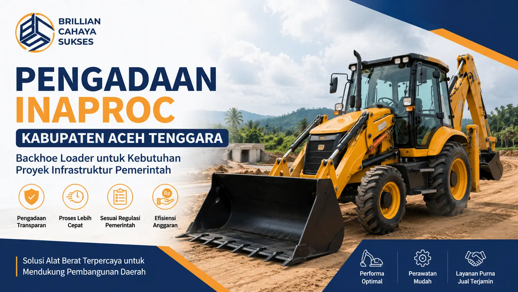 Pengadaan Inaproc Kabupaten Aceh Tenggara untuk kebutuhan backhoe loader proyek pemerintah