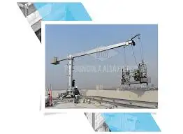 "Spesifikasi gondola gedung dengan sistem boom di atas atap gedung"