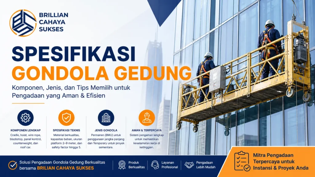 Spesifikasi gondola gedung lengkap untuk pengadaan proyek bersama Brilian Cahaya Sukses