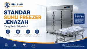 Ilustrasi gambar standar suhu freezer jenazah ideal untuk menjaga kondisi jenazah tetap stabil di ruang kamar jenazah profesional BRILLIAN CAHAYA SUKSES
