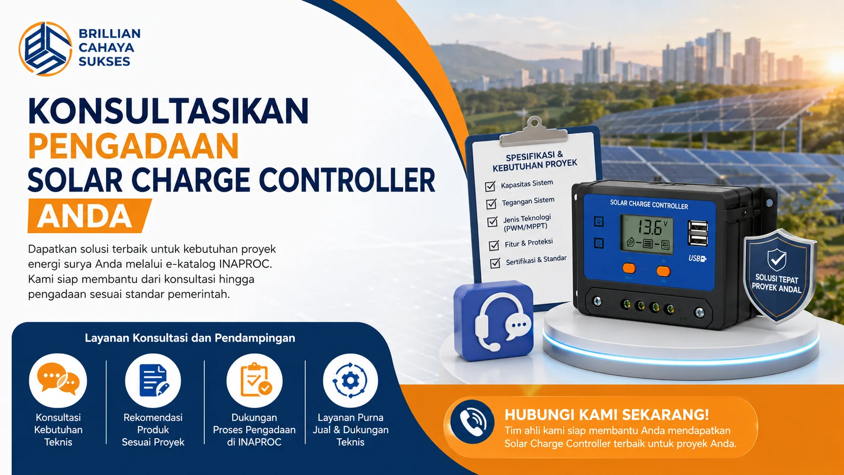 Konsultasi pengadaan Solar Charge Controller untuk mendukung proyek energi surya pemerintah melalui e-katalog INAPROC.