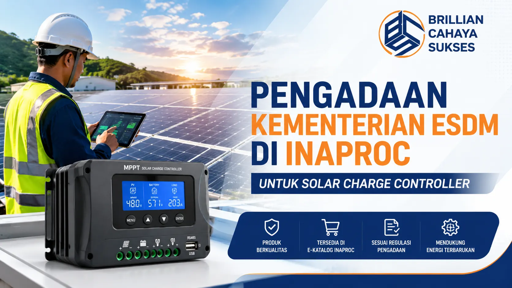 Pengadaan Kementerian ESDM di Inaproc untuk Solar Charge Controller sistem energi surya pemerintah